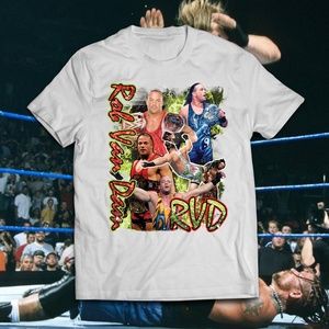 Vintage Style Rob Van Dam White Wrestling Tee